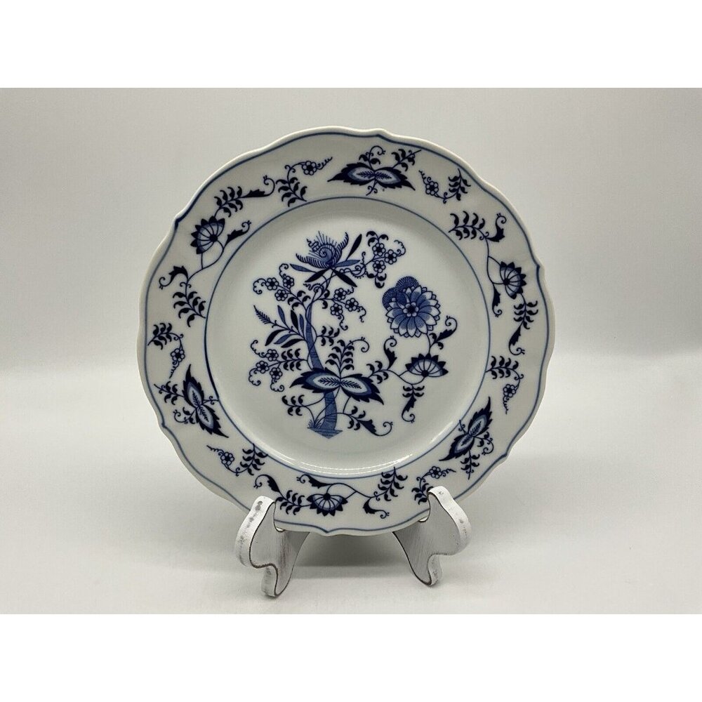 Blue Danube 8.5"  SALAD LUNCHEON Plate Blue Onion Rectangular Backstamp Set of 2 - Picture 8 of 16